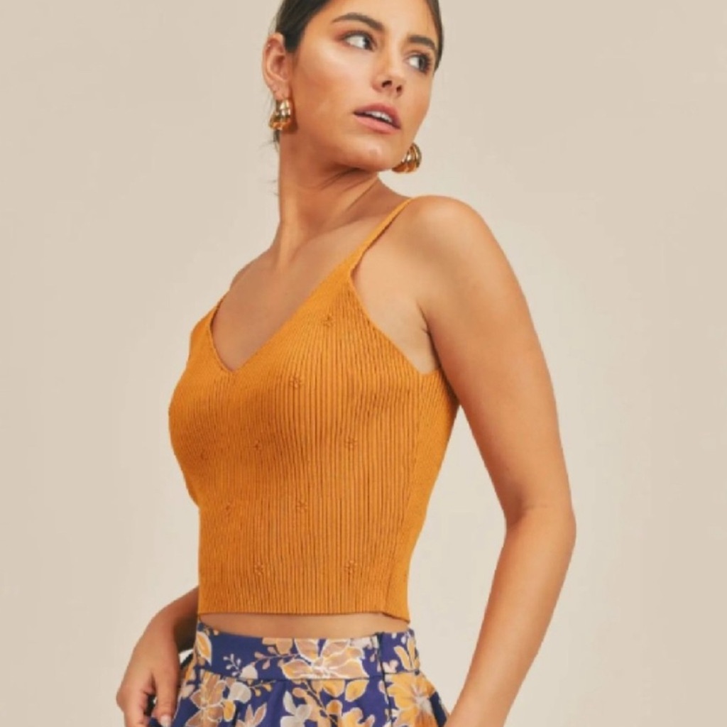 Vici Sage The Label Bethany Rib Knit Cami Tank